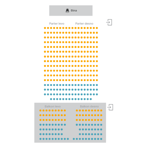 Seating chart of Akademija 28